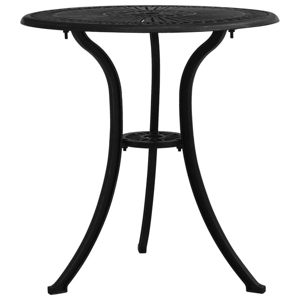Garden Table Black 62x62x65 cm Cast Aluminium