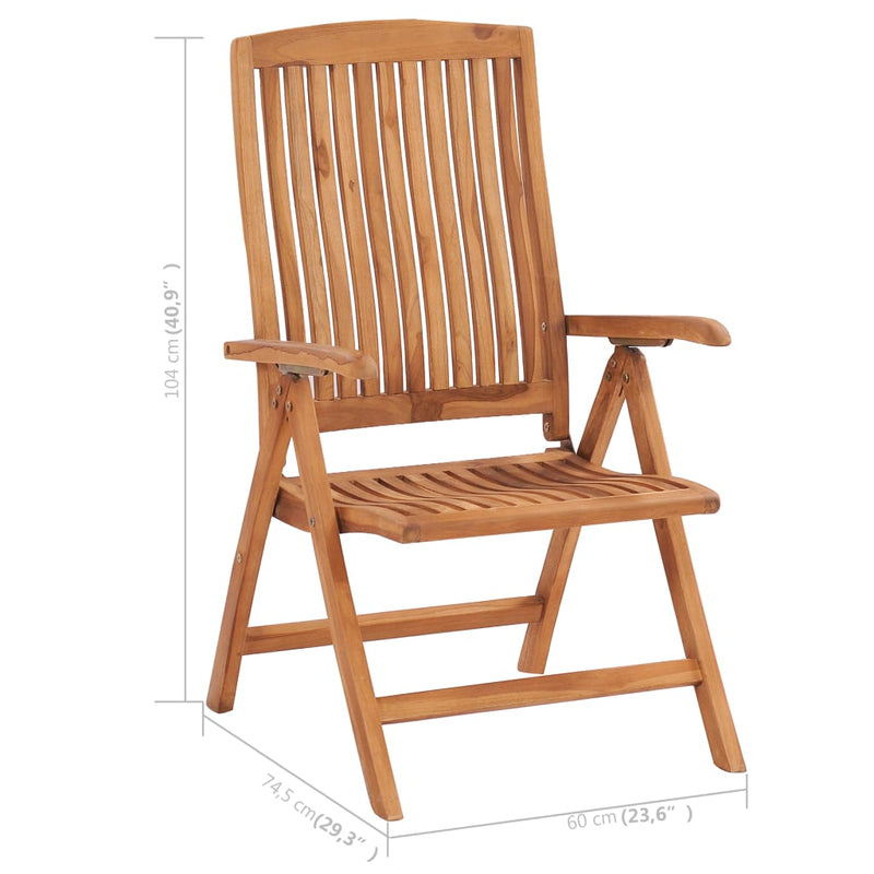 Garden Chairs 2 pcs with Cream Cushions Solid Teak Wood