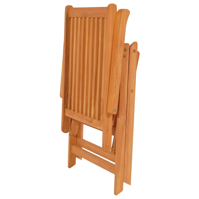 Garden Chairs 6 pcs with Beige Cushions Solid Teak Wood