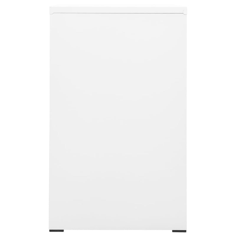 Filing Cabinet White 46x62x102.5 cm Steel
