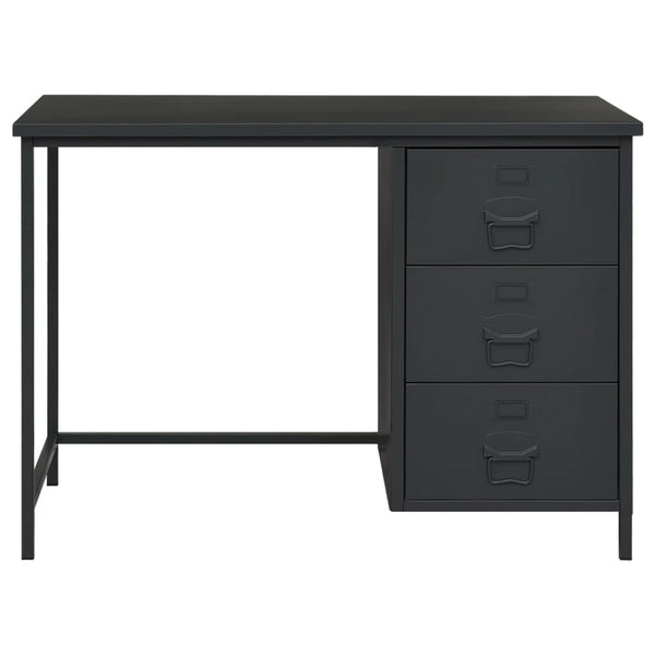 Industrial Desk with Drawers Anthracite 105x52x75 cm Steel