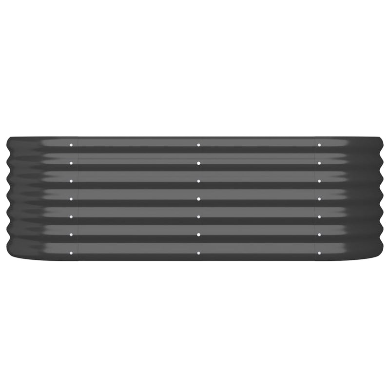 Garden Planter Powder-coated Steel 114x40x36 cm Anthracite