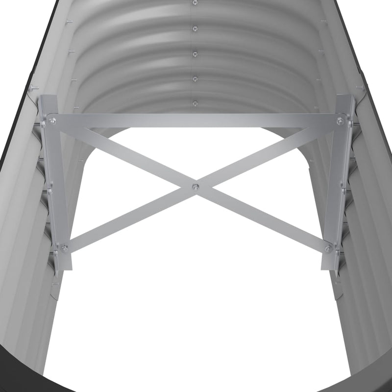 Garden Planter Powder-coated Steel 114x40x36 cm Anthracite