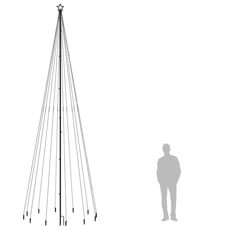 Christmas Tree with Spike Blue 732 LEDs 500 cm