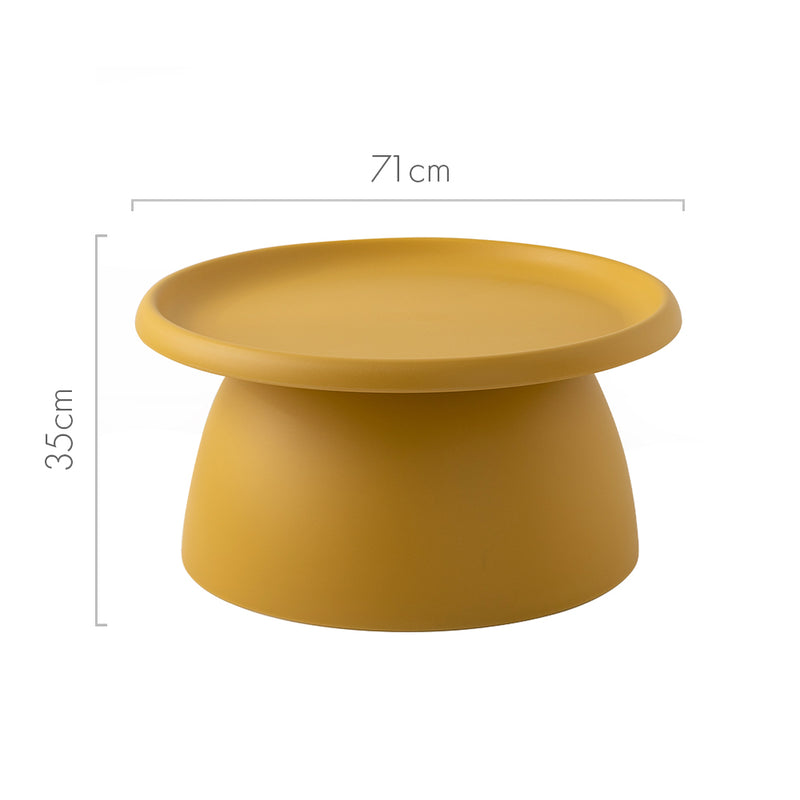 Coffee Table Mushroom Nordic Round Large Side Table 70CM Yellow