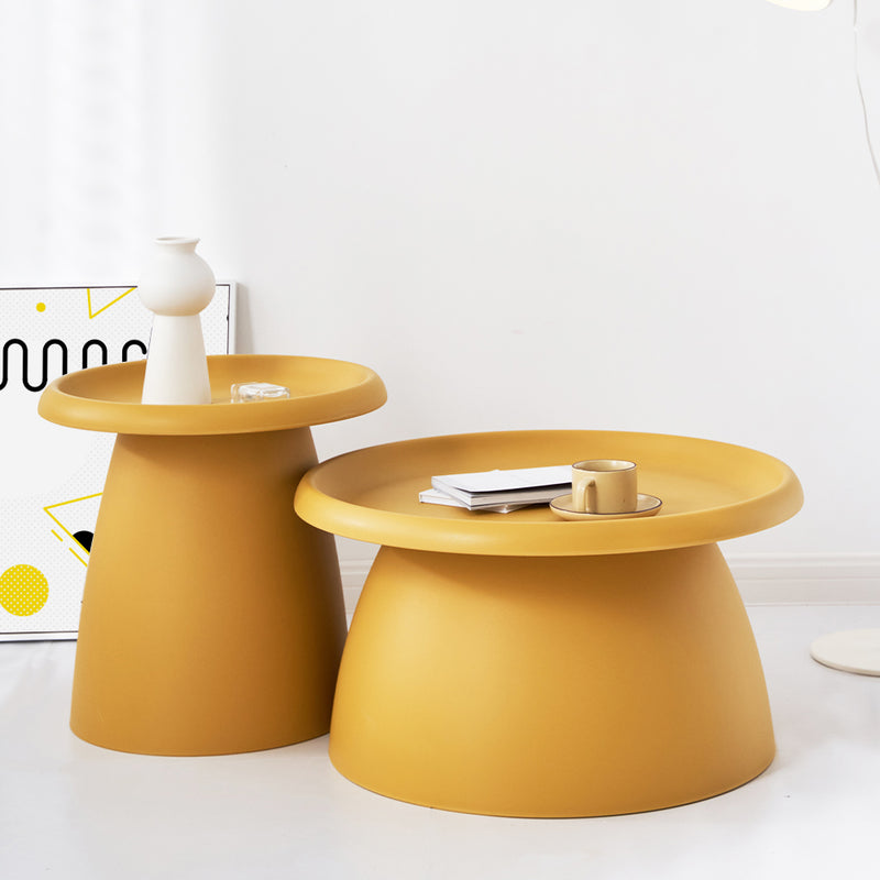 Coffee Table Mushroom Nordic Round Large Side Table 70CM Yellow