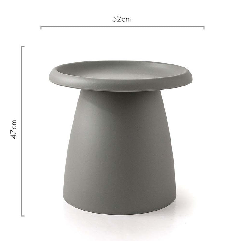 Coffee Table Mushroom Nordic Round Small Side Table 50CM Grey