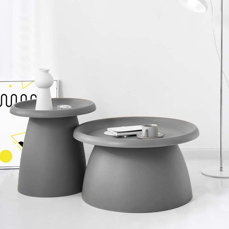 Coffee Table Mushroom Nordic Round Small Side Table 50CM Grey