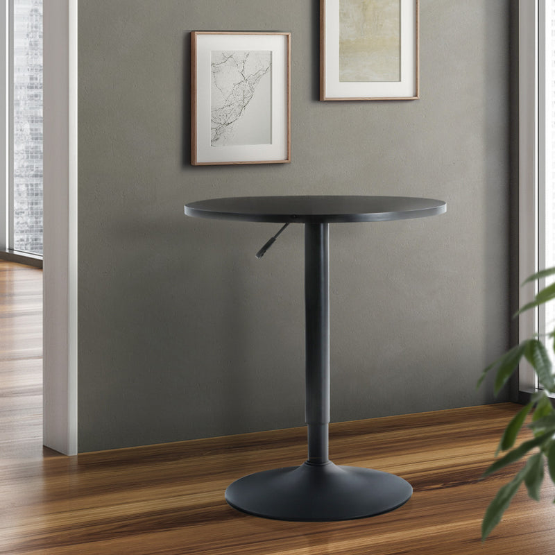 Bar Table Kitchen Tables Swivel Round Metal Black