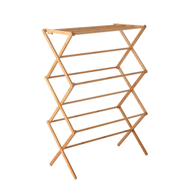 Clothes Rack Airer Foldable Bamboo Drying Laundry Dryer Garment Hanger