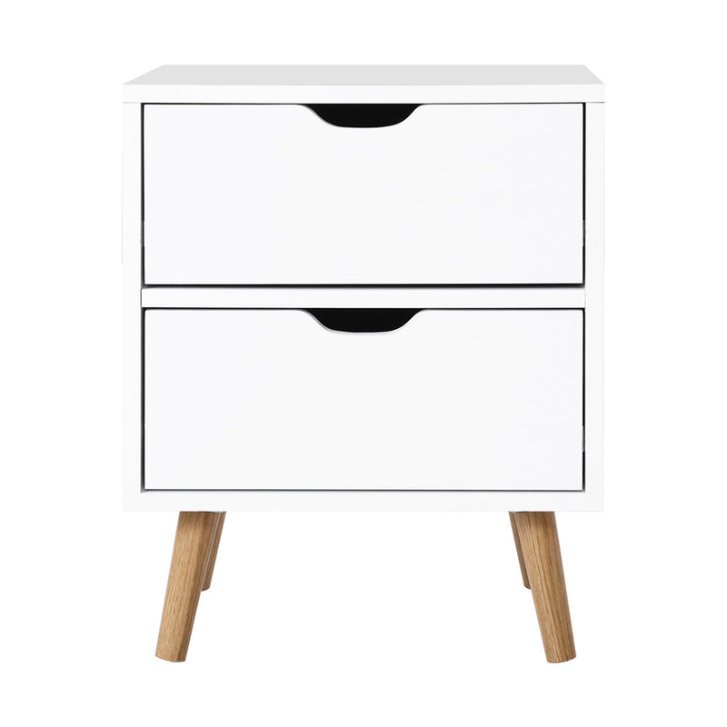 Bedside Tables Drawers Side Table Nightstand White Storage Cabinet Wood