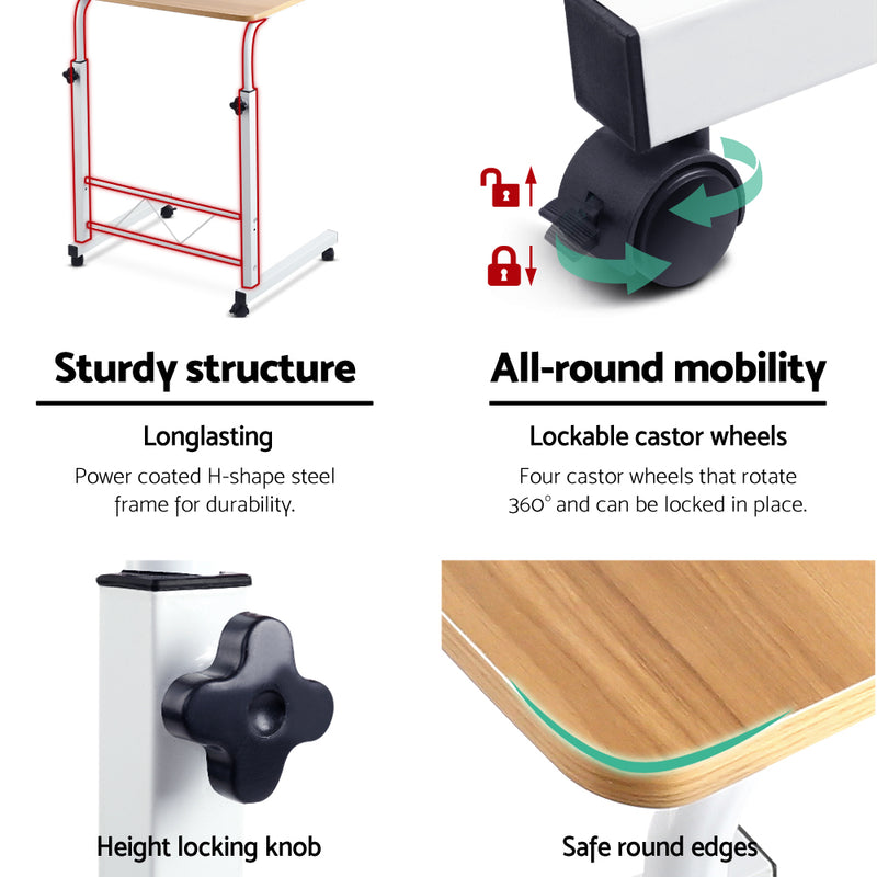 Laptop Table Desk Portable - Light Wood