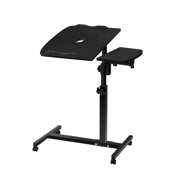 Laptop Table Desk Adjustable Stand With Fan - Black