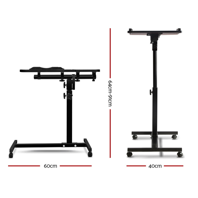 Laptop Table Desk Adjustable Stand - Black