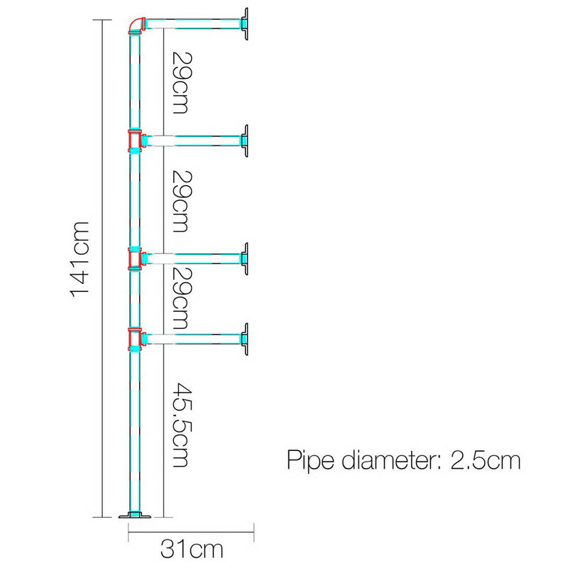 DIY Metal Ceiling Pipe Shelf Brackets