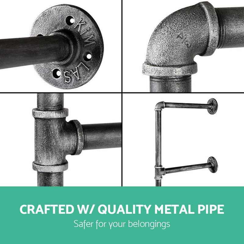 DIY Metal Ceiling Pipe Shelf Brackets