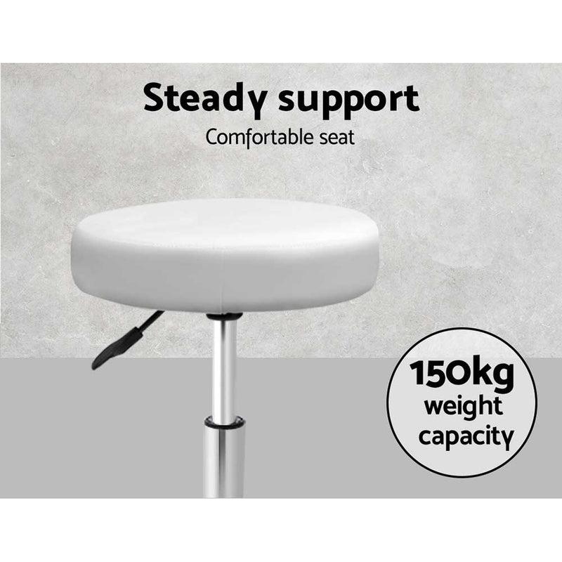 Round Chair Stools Salon Stool White Swivel Beauty Barber Hairdressing