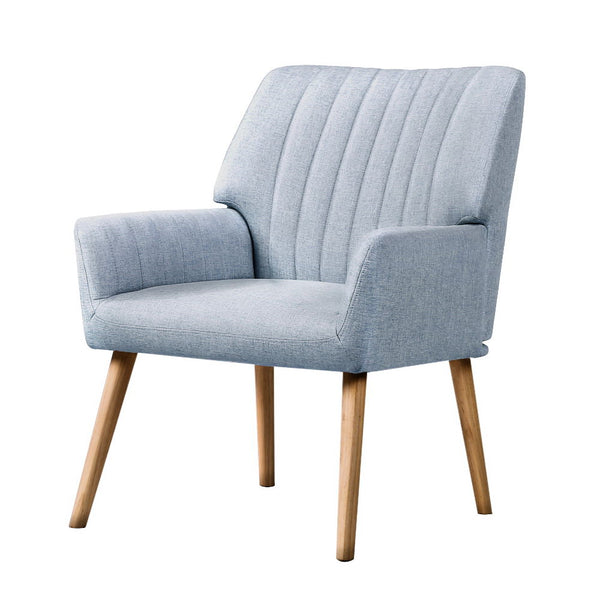 Armchair Lounge Chair Armchairs Accent Fabric Blue Grey